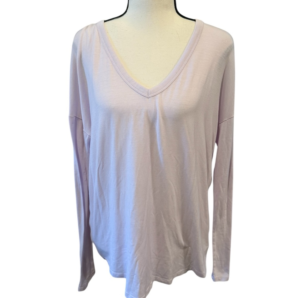 Athleta |  V-Neck Long Sleeve Top - Light Pink